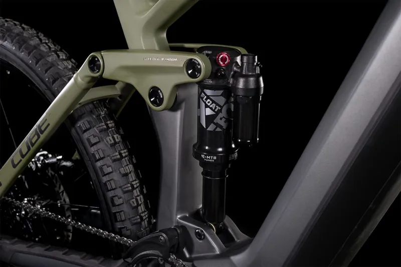 Cube Stereo Hybrid 160 HPC TM 625 Full-Sus Electric MTB - Grey / Olive Green-3